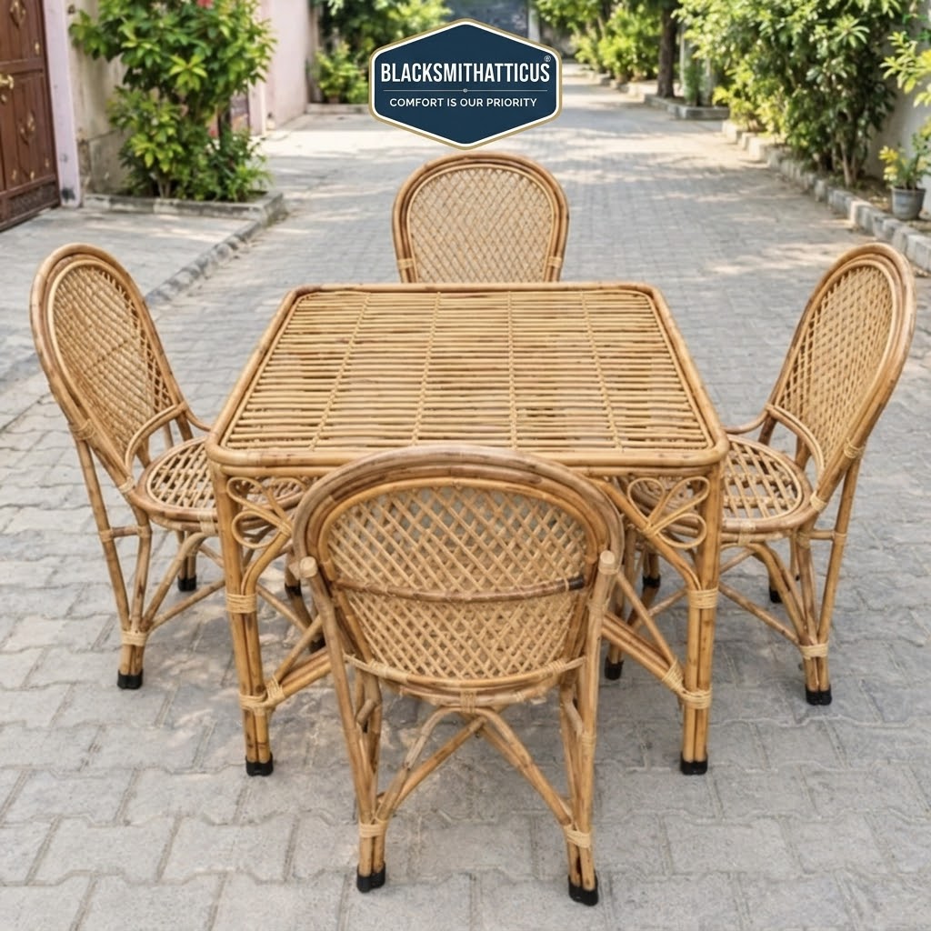 BS-010 Outdoor Bamboo Dining Set